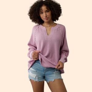 American Eagle Big Hug Waffle Sweatshirt